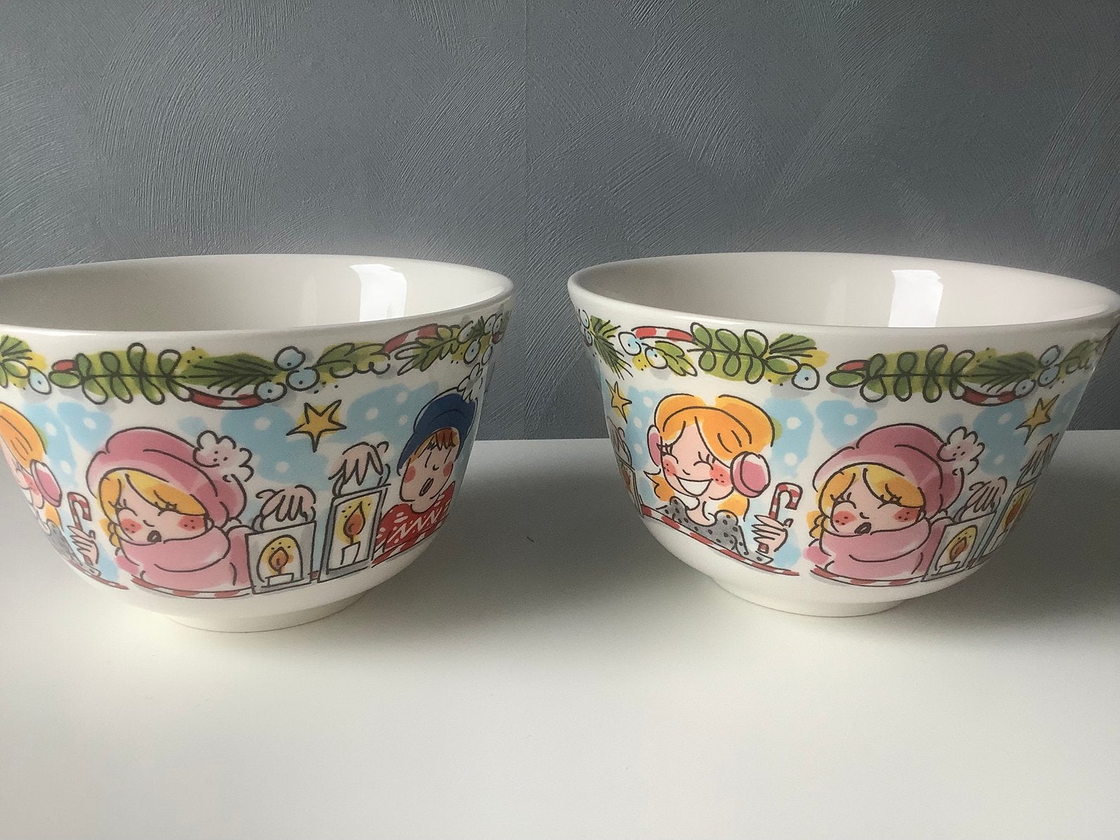 2 Blond Amsterdam kommen KERST, Huis en Inrichting, Ophalen of Verzenden, Zo goed als nieuw, Kom(men), Aardewerk