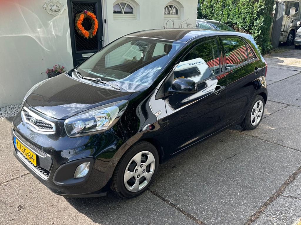 Kia Picanto 1.0 Cvvt 5-DRS 2014 Zwart airco, Voorwielaandrijving, 400 kg, Zwart, Origineel Nederlands