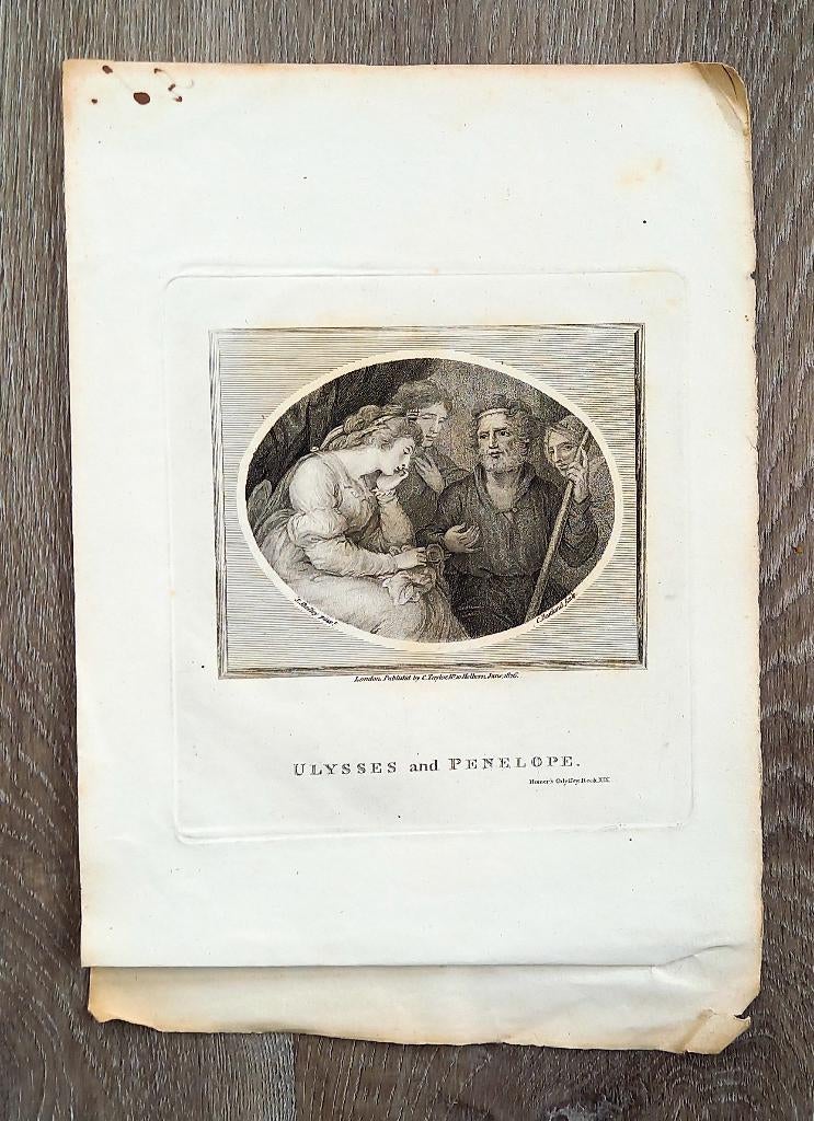 Gravure ets Ulysses and Penelope - Shelley pinxt Bestland, Ophalen of Verzenden