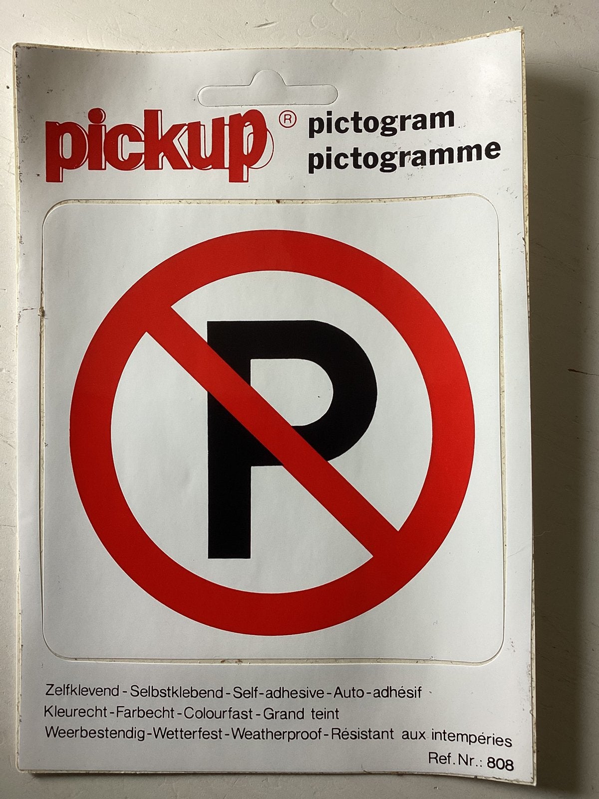 Sticker Parkeerverbod/verboden te parkeren, Verzenden, Zo goed als nieuw