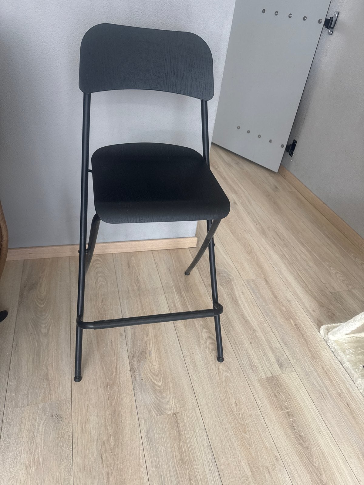 Zwarte opvouwbare barkruk -(2stuks), Ophalen, Gebruikt, Zwart, Metaal