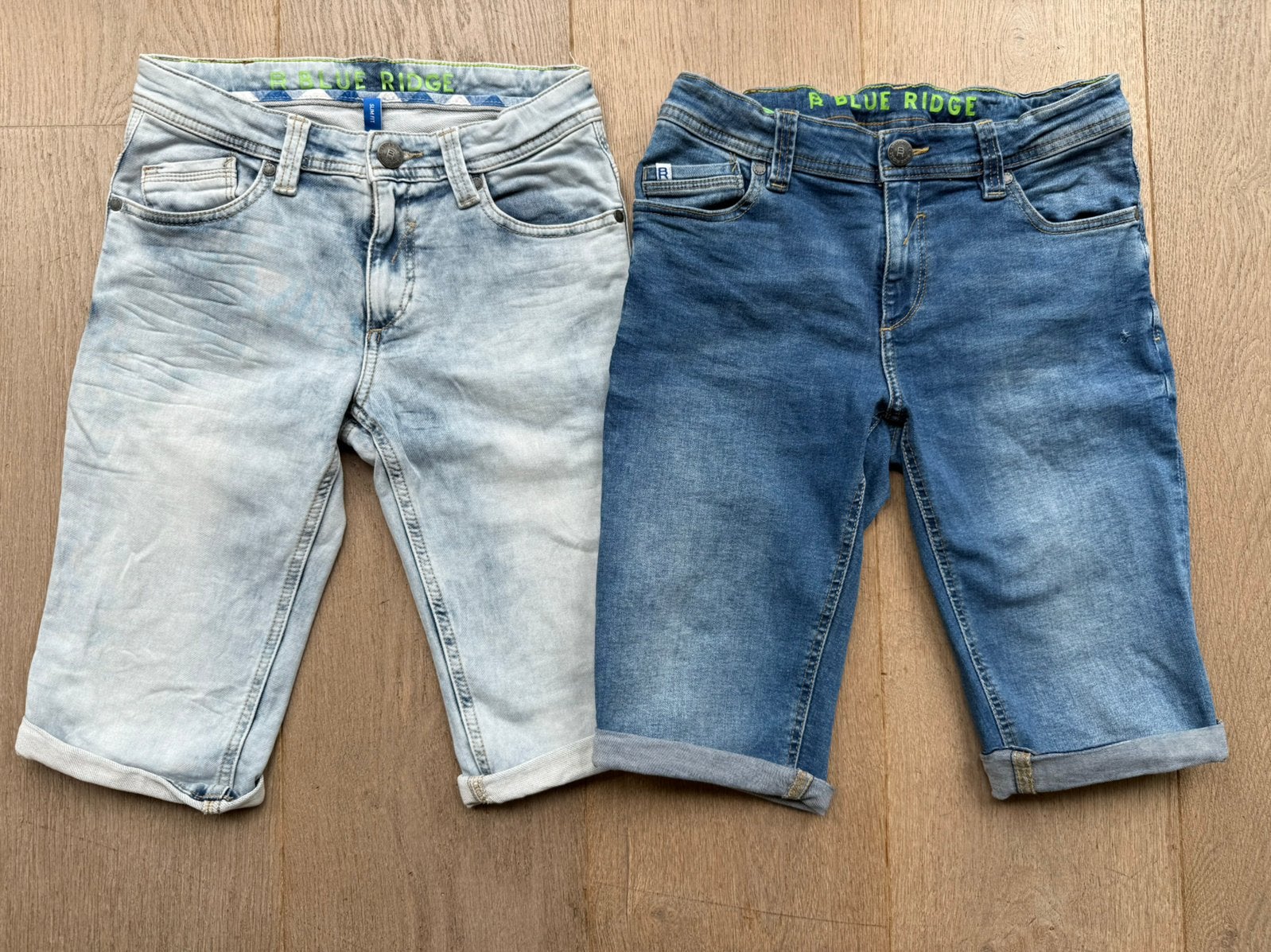 2 Blue Ridge slim fit korte spijker broeken maat 158 WE, Ophalen of Verzenden, Gebruikt, Jongen, Broek