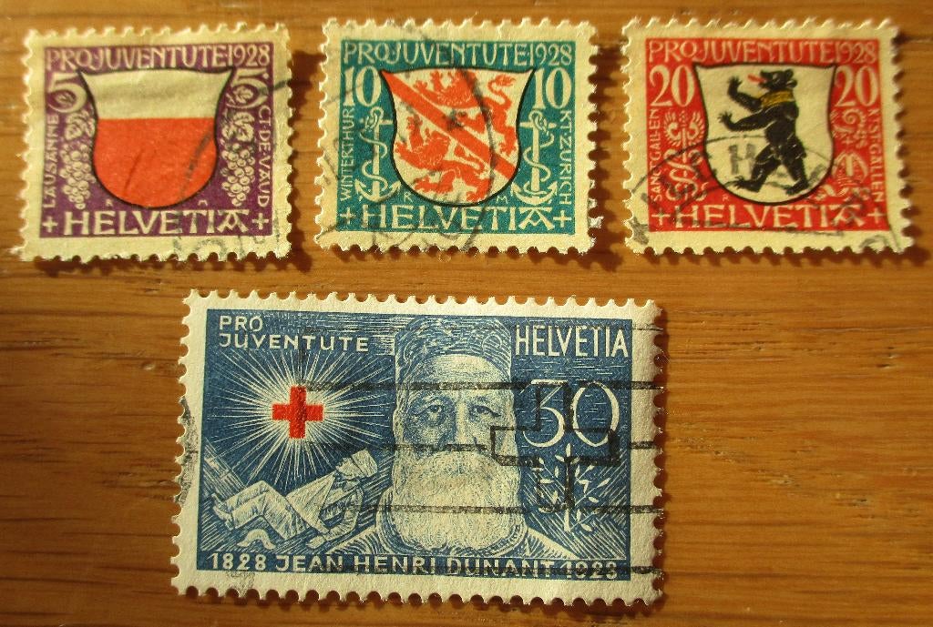 Zwitserland, serie Pro Juventute 1928, Verzenden, Postfris