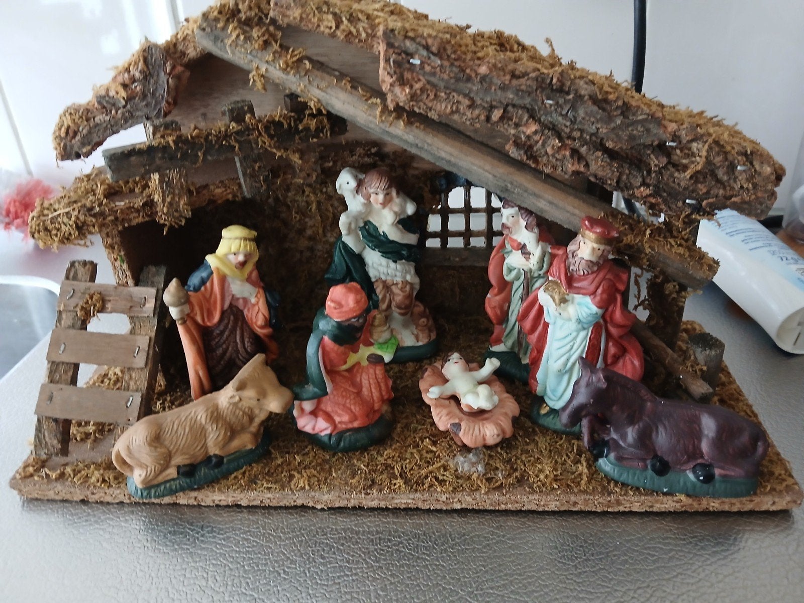 oud kerststalletje, Ophalen of Verzenden, Gebruikt