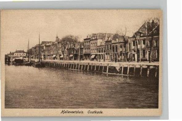 Hellevoetsluis  Oostkade uitg J. v.d. Ham, Verzamelen, Verzenden, 1920 tot 1940, Ongelopen, Zuid-Holland