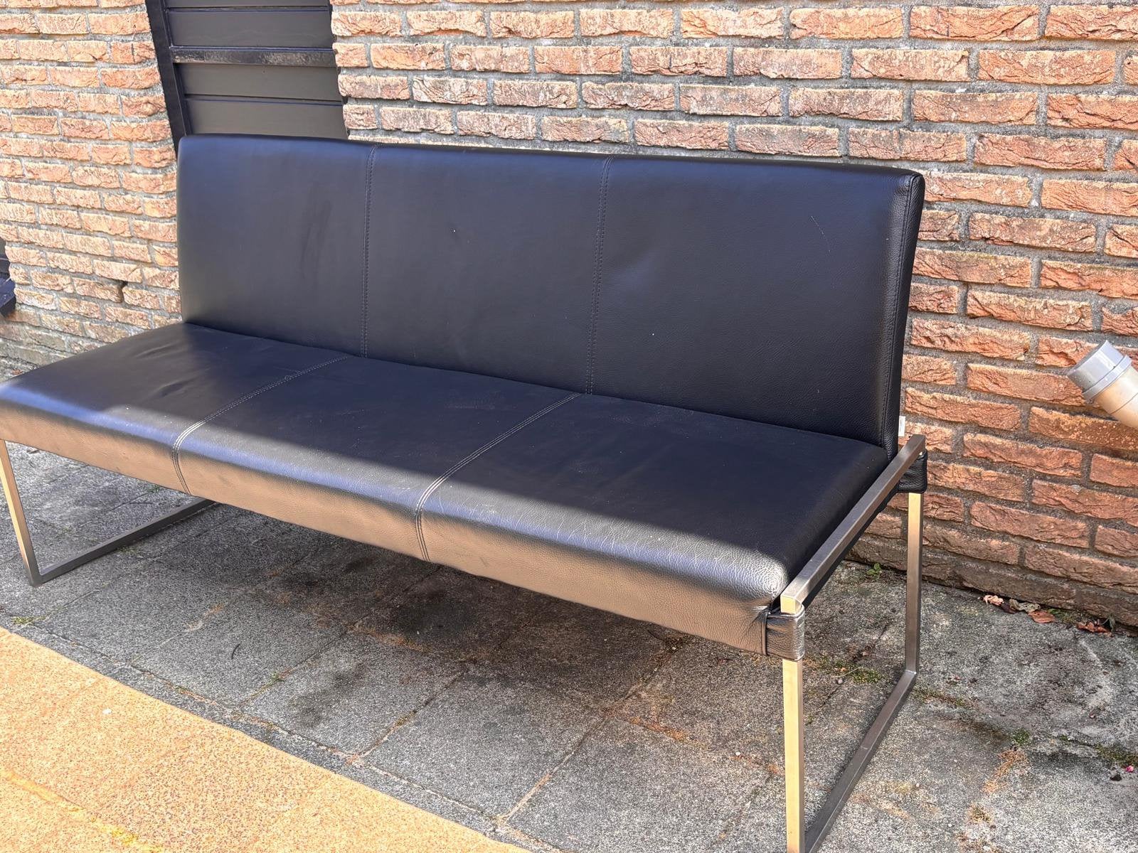 Originele Harvink Plus design eetkamerbank., Ophalen, Leer, Harvink, Zo goed als nieuw