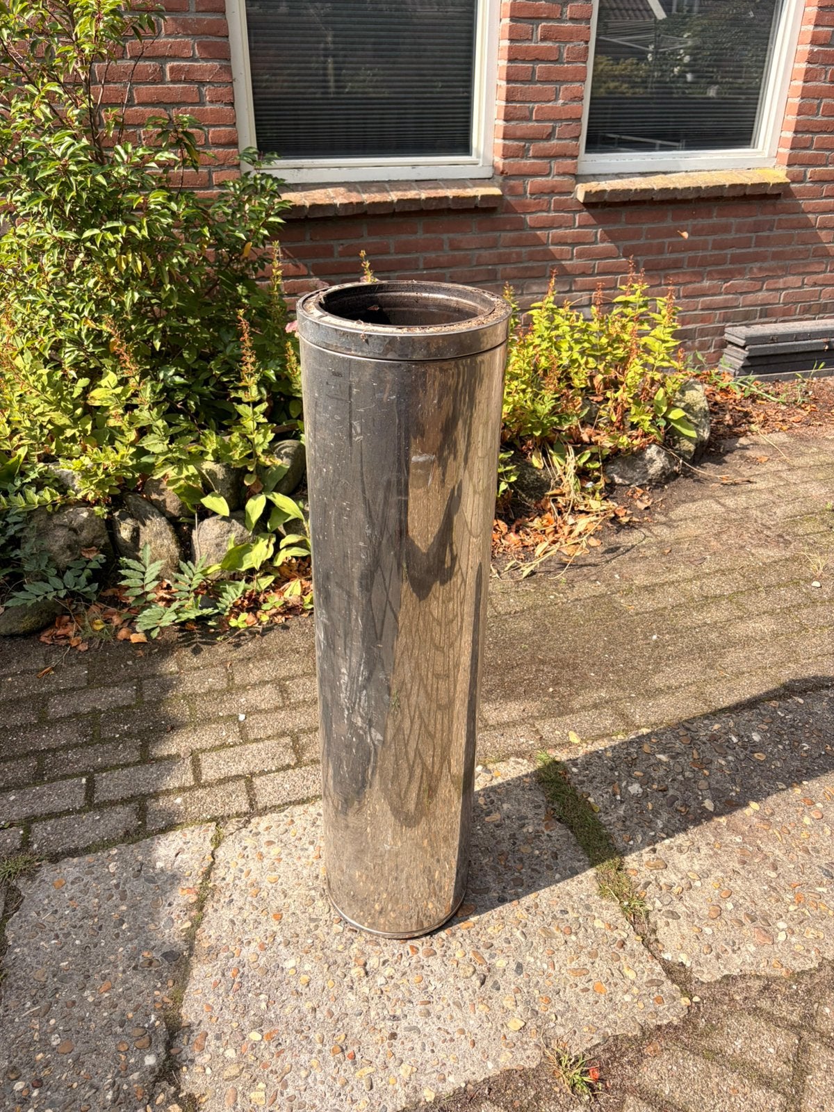 Dubbelwandig rookkanaal 200/250 100cm, Ophalen, Zo goed als nieuw, Hout, Houtkachel