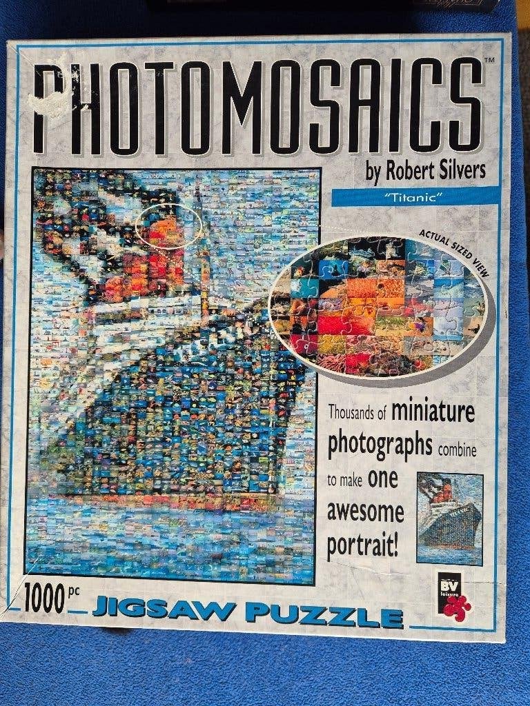 BV Leisure puzzel Photomosaics Titanic, Ophalen of Verzenden, 500 t/m 1500 stukjes, Zo goed als nieuw, Legpuzzel