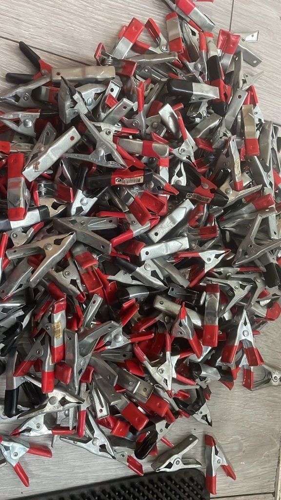 Grote Partij 300x Metalen Veerklemmen / Lijmklemmen, Ophalen of Verzenden, Gebruikt