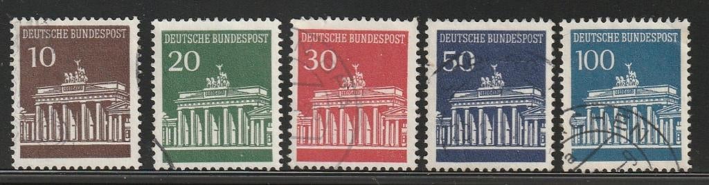 BRD 1966 506/510 Brandenburger Tor, Gest, Postzegels en Munten, Ophalen of Verzenden, BRD, Gestempeld