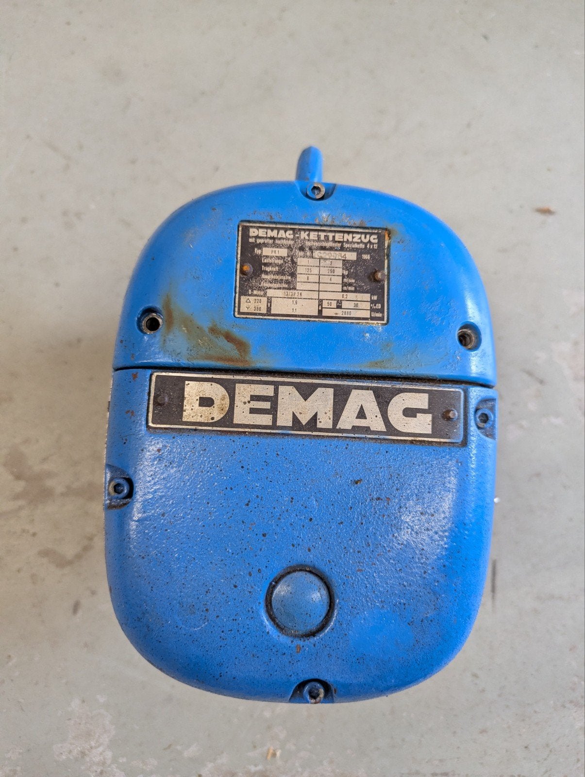Demag 125/250kg PK1 elektrische kettingtakel, Doe-het-zelf en Verbouw, Lieren en Takels, Ophalen, Gebruikt, Elektrisch
