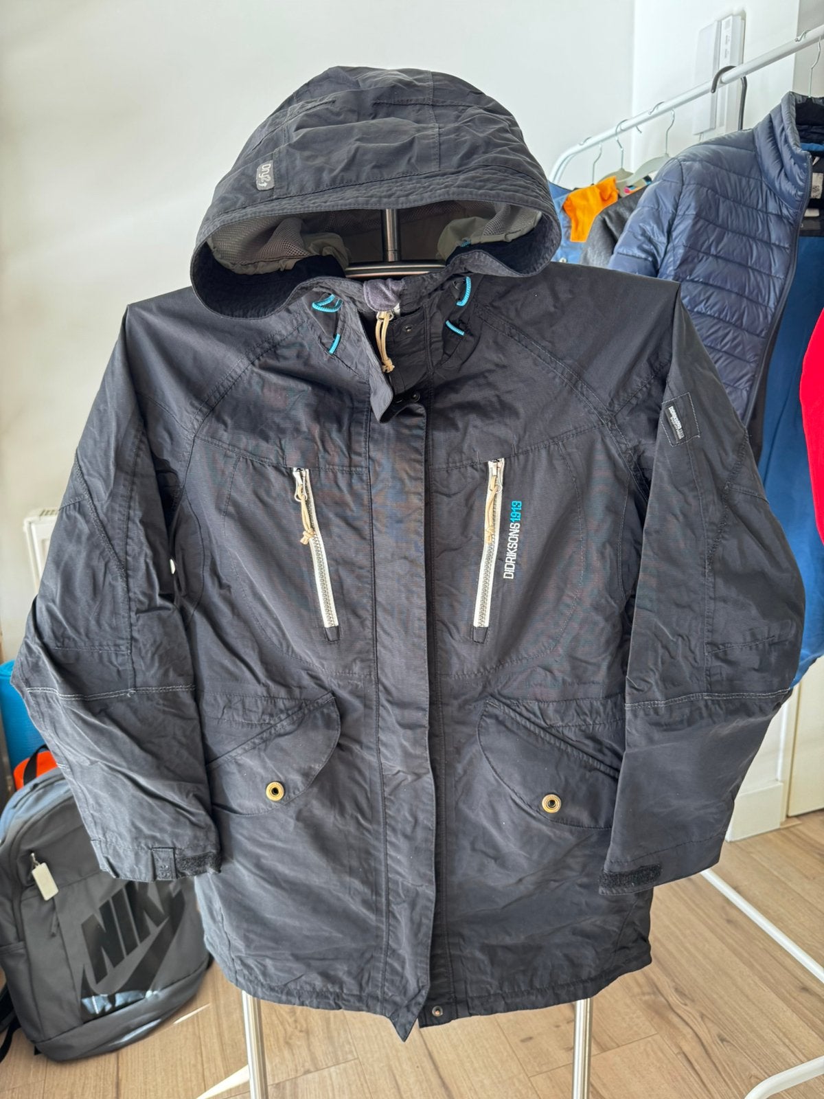 Waterproof Parka by Didriksons, Kleding | Dames, Ophalen of Verzenden, Zo goed als nieuw, Maat 36 (S), Grijs