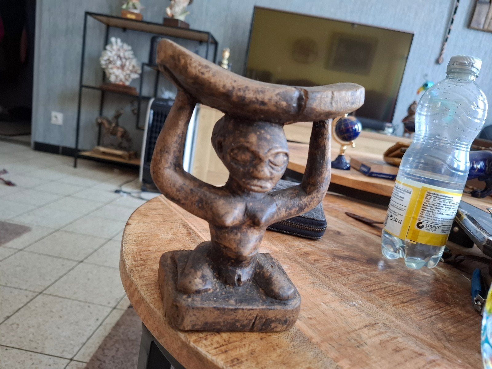 Afrikaans houten beeld: neksteun, Antiek en Kunst, Ophalen of Verzenden