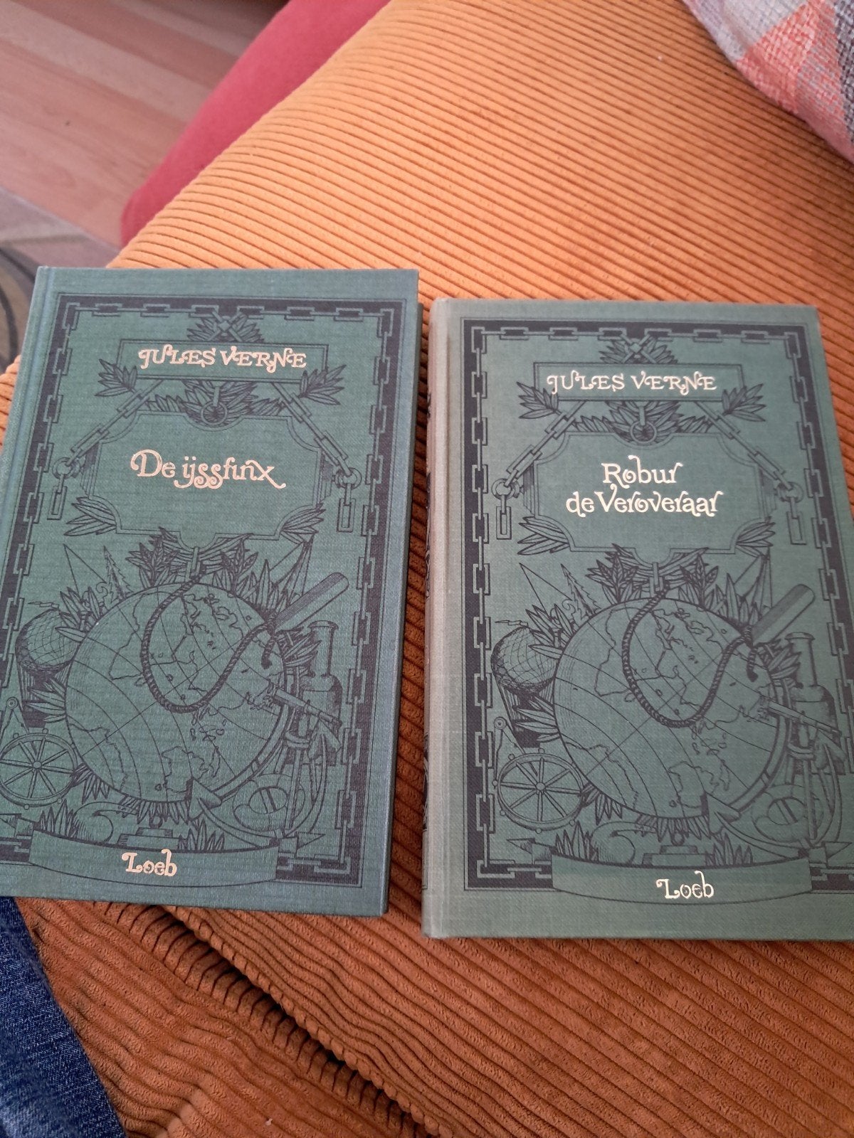 Serie boeken van Jules Verne, blauw en groene kaft, 25x, Ophalen of Verzenden