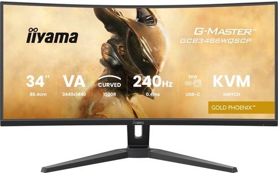 iiyama G-Master GCB3486WQSCP-B1 34" WQHD 240Hz Curved, Computers en Software, Monitoren, Nieuw, 201 Hz of meer, USB-C, Gaming