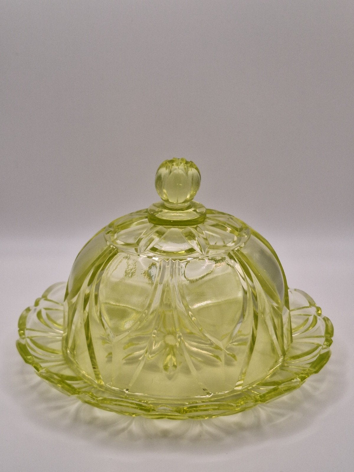 Kaasstolp Vaseline Glas (Uranium) Vallerysthal Frankrijk, Ophalen