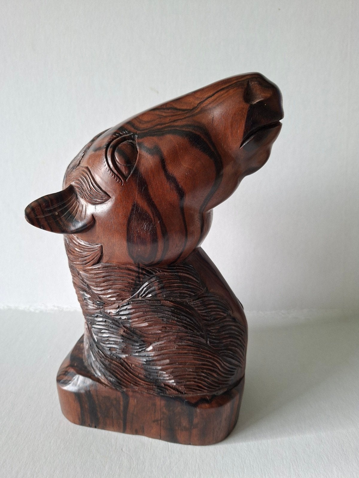 Paardenhoofd van zwaar hout, Houtsnijwerk, Ophalen of Verzenden, Zoogdier, 20 - 50 cm
