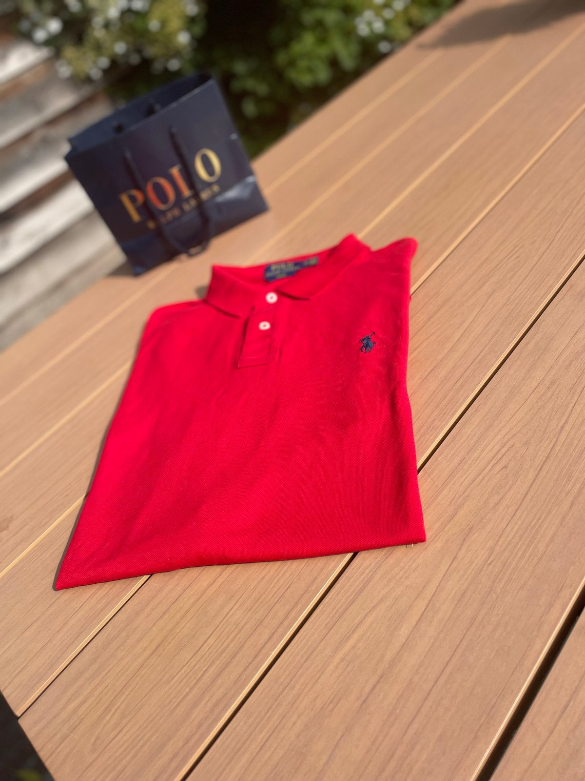 Polo Ralph Lauren Slim Fit Polo Rood xl, Verzenden, Gedragen, Overige maten, Rood