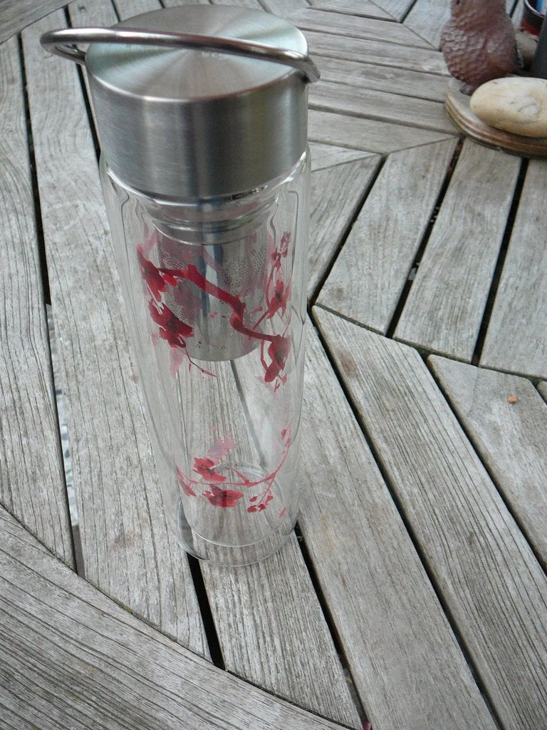 Flowtea by Eigenart theemaker, Ophalen of Verzenden, Zo goed als nieuw, Rood, Glas