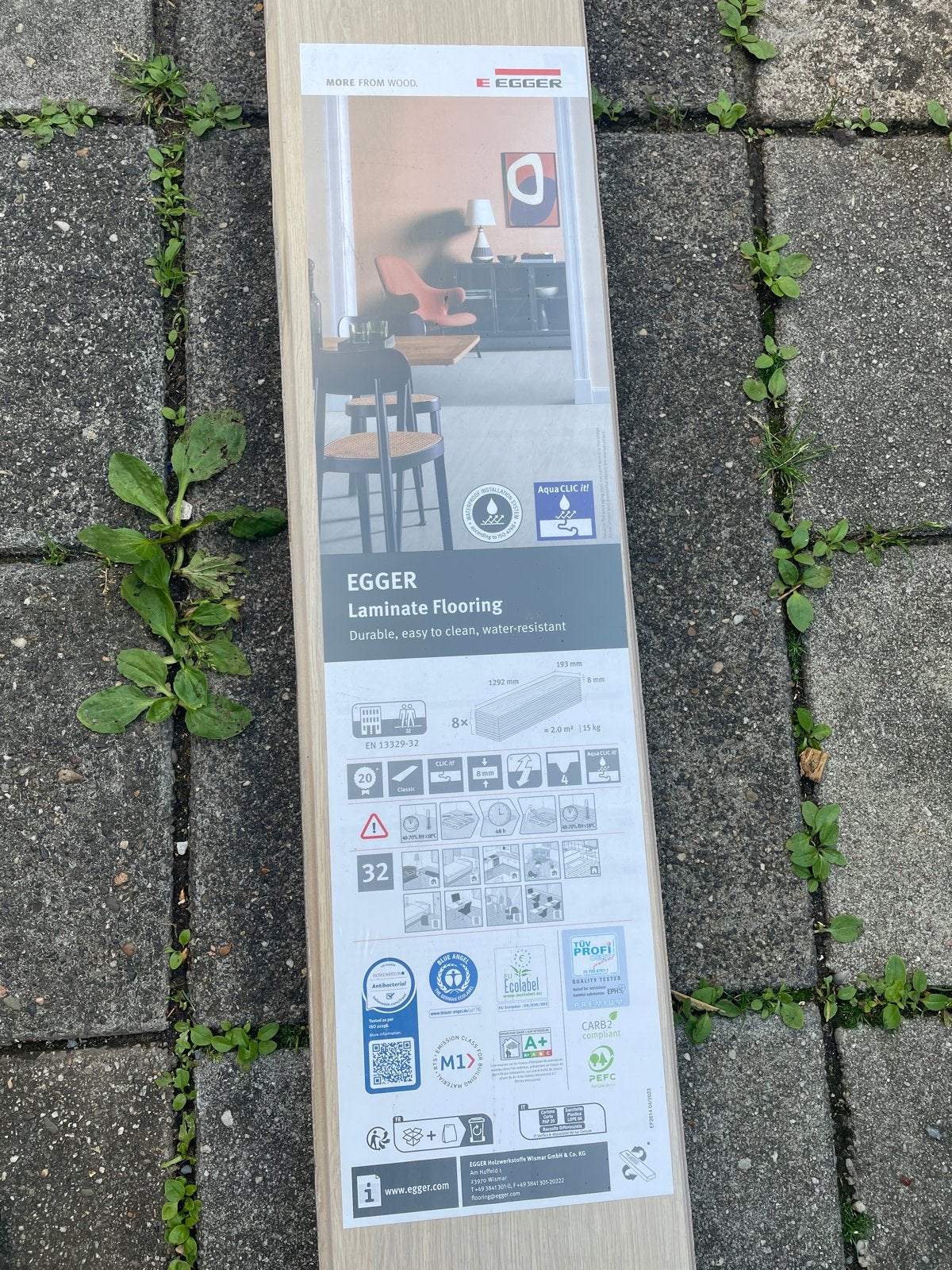 2 pakken Egger laminaatvloer - Nieuw in verpakking, Nieuw, 10 tot 30 cm, Hout, 5 tot 10 m²