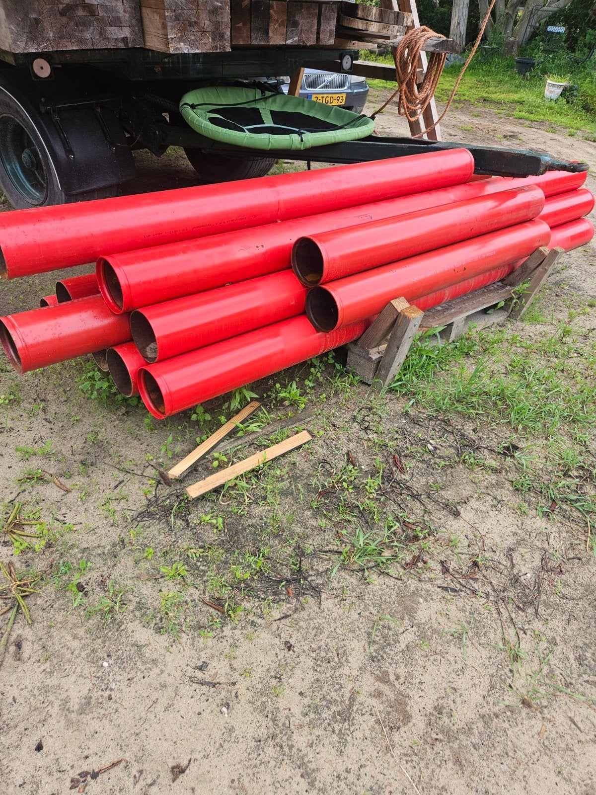 Rode afvoerbuizen, diverse lengtes en diameters, Ophalen of Verzenden
