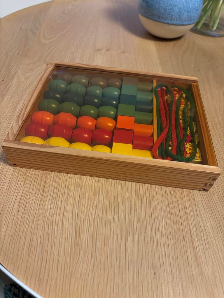 Grote Houten Kralen-rijg set, Kinderen en Baby's, Speelgoed | Educatief en Creatief, Ophalen of Verzenden, Zo goed als nieuw