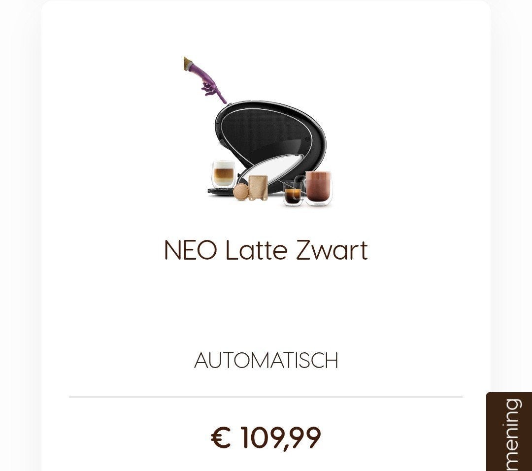 Nescafé Dolce Gusto Neo Latte Zwart - Kort gebruikt, Witgoed en Apparatuur, Koffiepads en cups, Koffiemachine, Ophalen of Verzenden