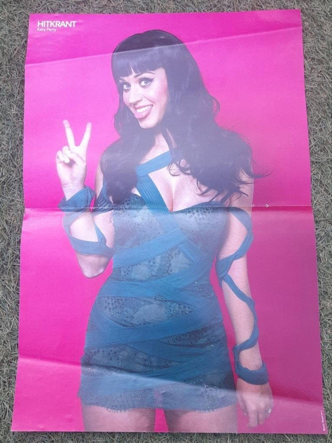Poster 2x A4 Hitkrant 2010 Katy Perry Rihanna Miley Cyrus, Ophalen of Verzenden, Gebruikt, A1 t/m A3, Muziek