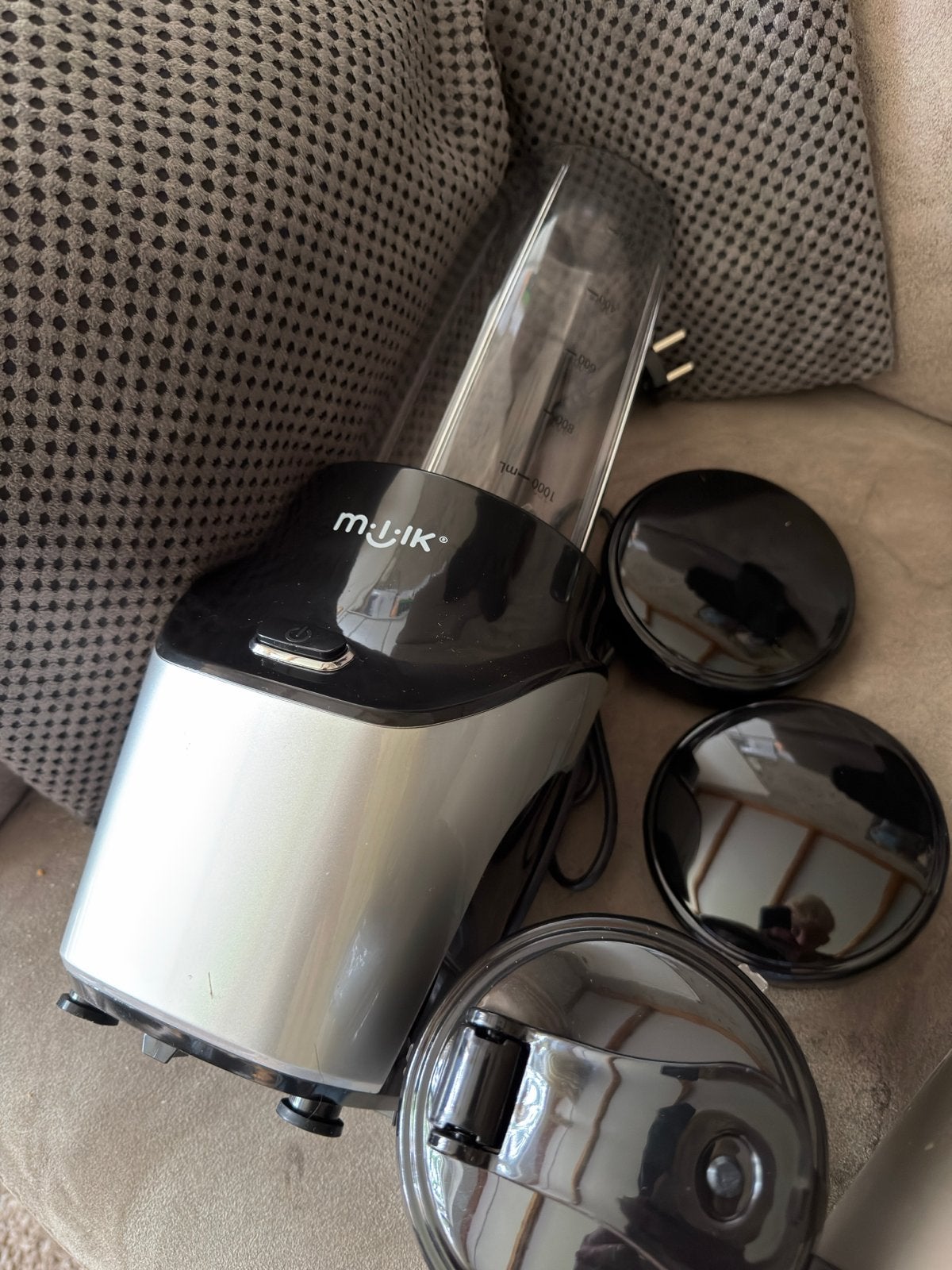 2 Blenders: Mjilk (nieuw) en Tefal Blendforce Glass, Ophalen of Verzenden, Zo goed als nieuw, Blender