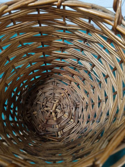 mand vintage geweven riet, Ophalen of Verzenden, 'T Olde Gre-j, Info@toldegrej.nl, Endepoelstraat 20f Didam