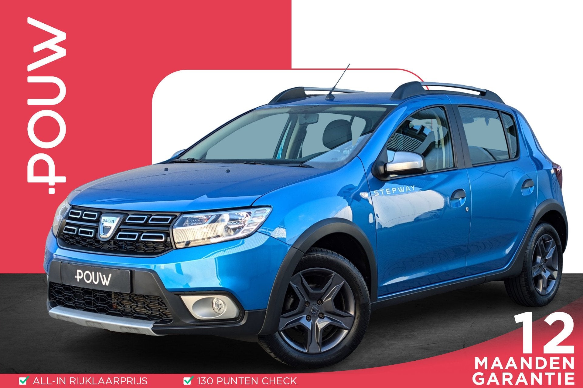 Dacia Sandero 0.9 TCe 90pk SL Stepway | Trekhaak | Navigatie, Auto's, Stof, Euro 6, Verwarmde buitenspiegels, Blauw