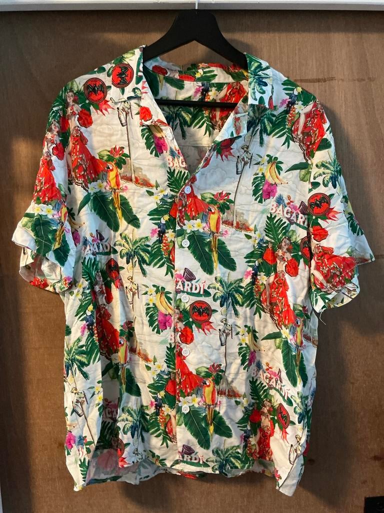 Bacardi chemise Hawaiiaans overhemd met tropische print, Ophalen of Verzenden, Nieuw, Bacardi