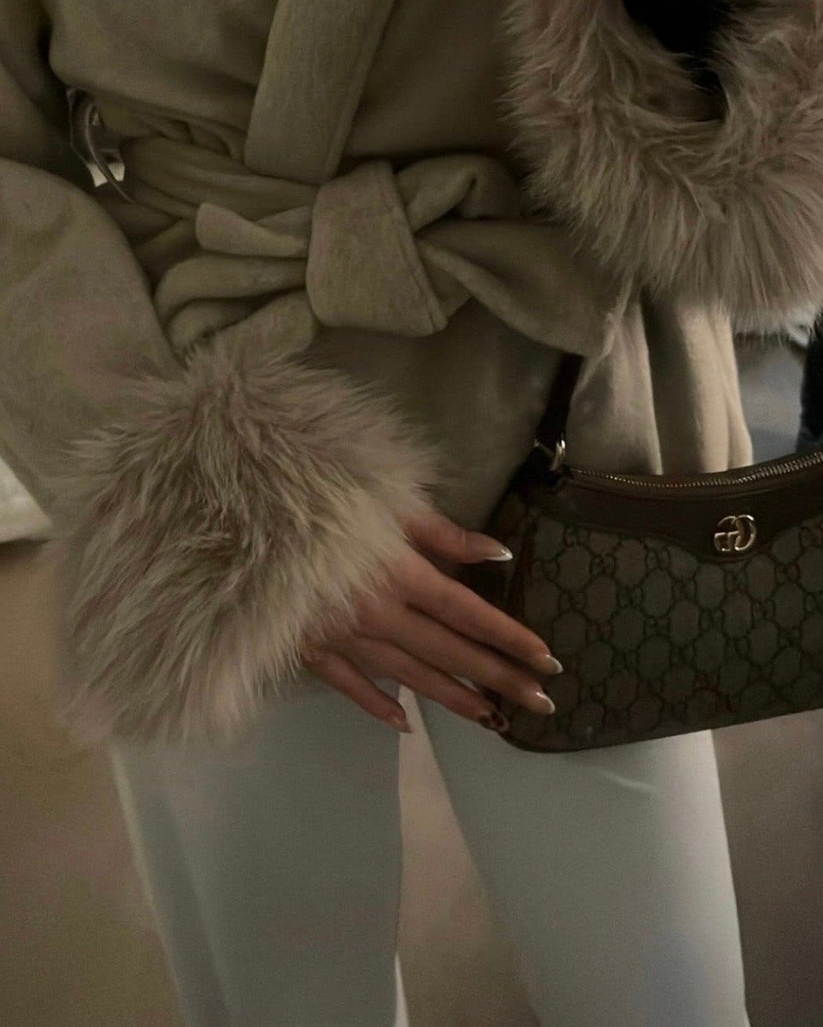 Gucci Ophidia GG Mini Schoudertasje, Ophalen, Zo goed als nieuw, Bruin, Schoudertasje