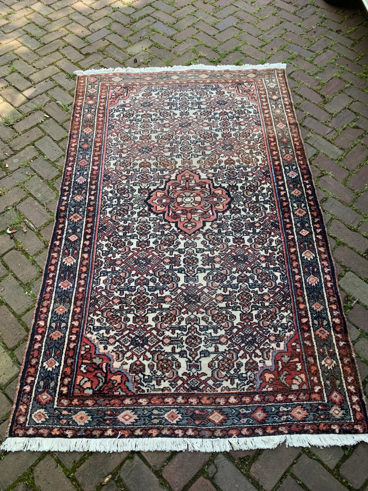Kleed handgeknoopt vintage Perzisch Bidjar tapijt floraal, Huis en Inrichting, Stoffering | Tapijten en Kleden, Ophalen of Verzenden