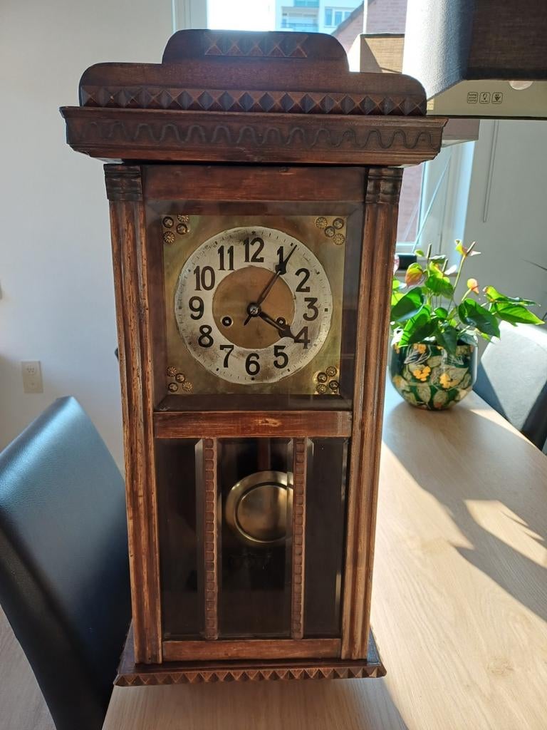 Vintage wandklok met Westminster slagwerk, Antiek en Kunst, Antiek | Klokken, Ophalen