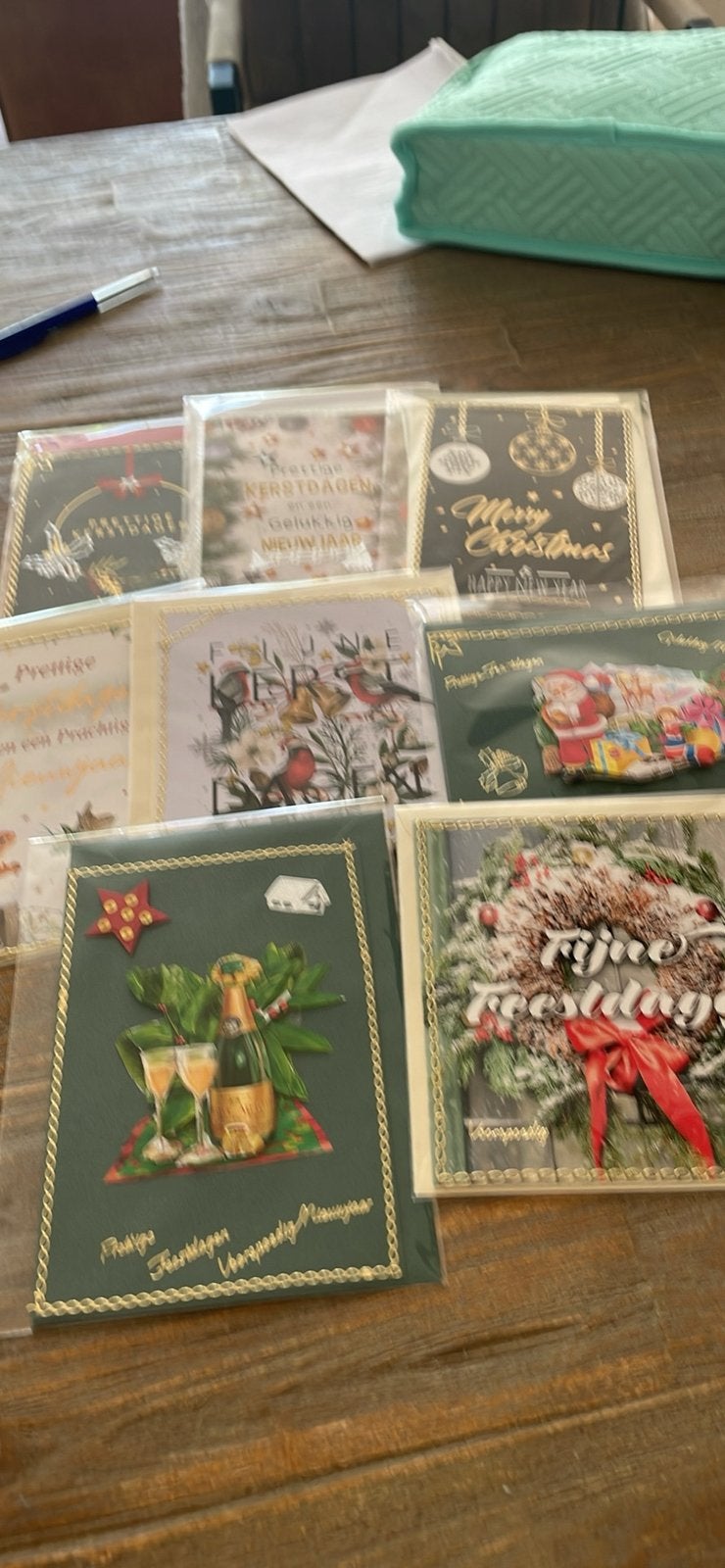 Set nr 2 kerstkaarten per stuk, Ophalen, Nieuw, Kerst