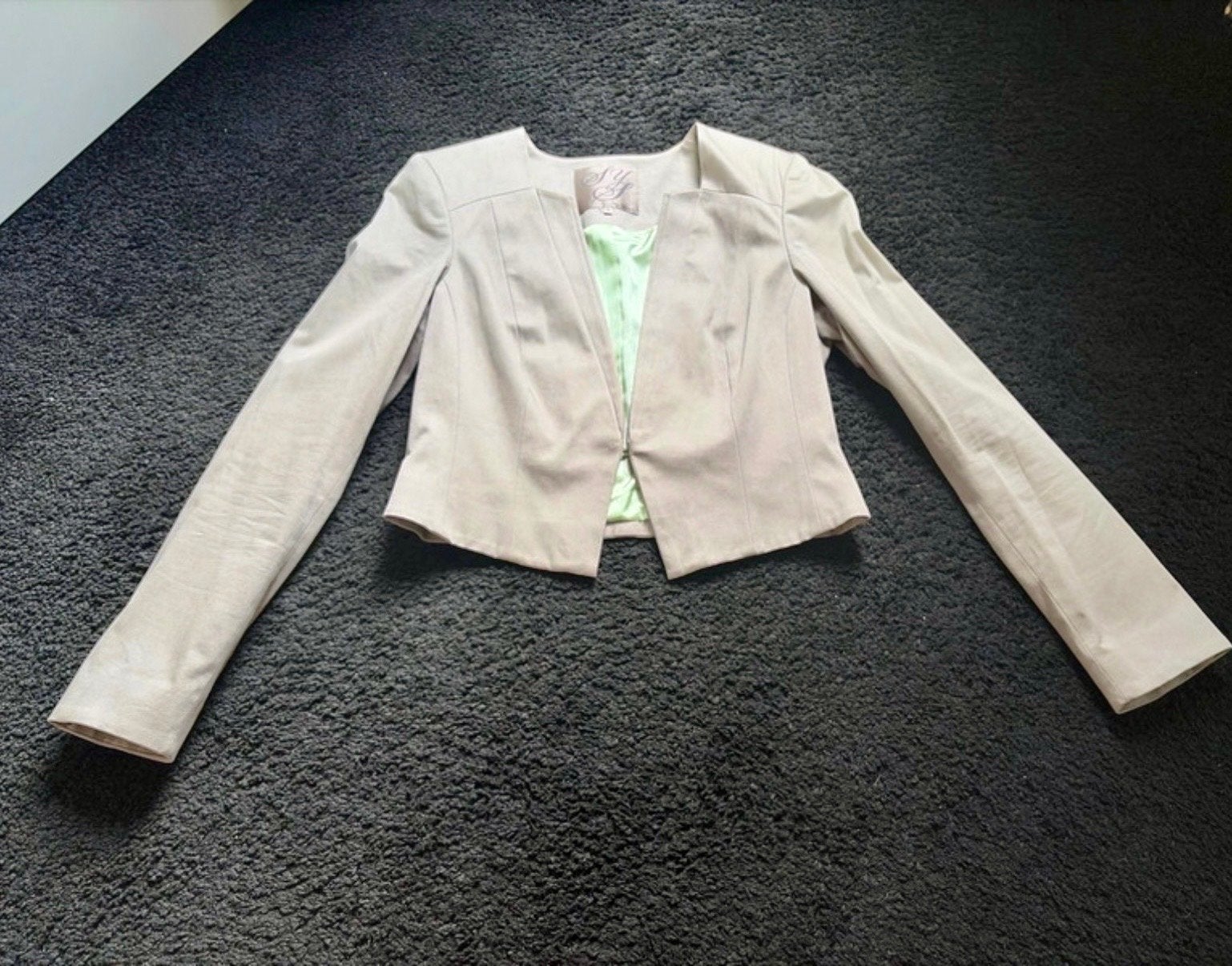 Nieuw Steps Kort Blazer Jasje Taupe Maat M 38 Katoen Elastaa, Kleding | Dames, Jasjes, Kostuums en Pakken, Maat 38/40 (M), Overige kleuren