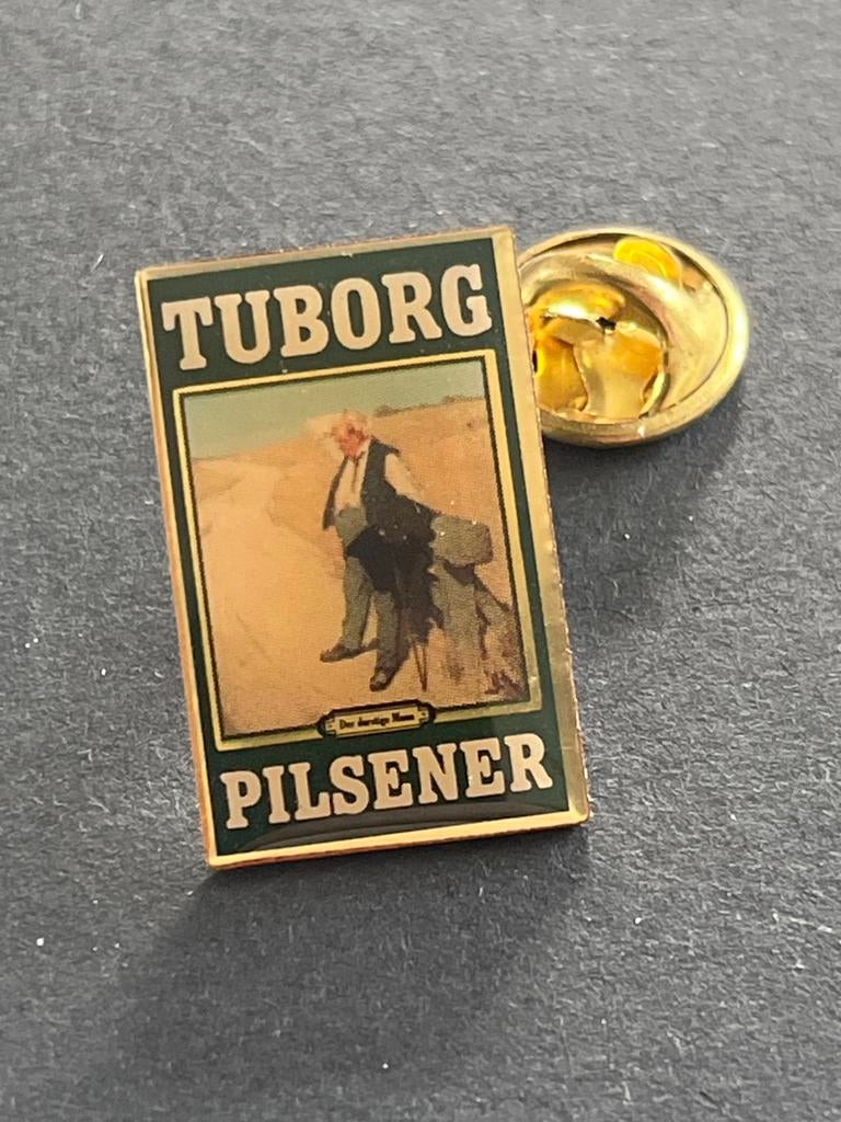 Tuborg Pilsener bier pin, Gebruikt, Tuborg, Ophalen of Verzenden, Nvt
