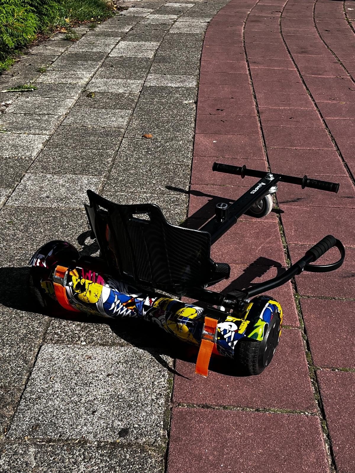 Hoverboard met zitje, oplader en opberghoes, Ophalen, Gebruikt