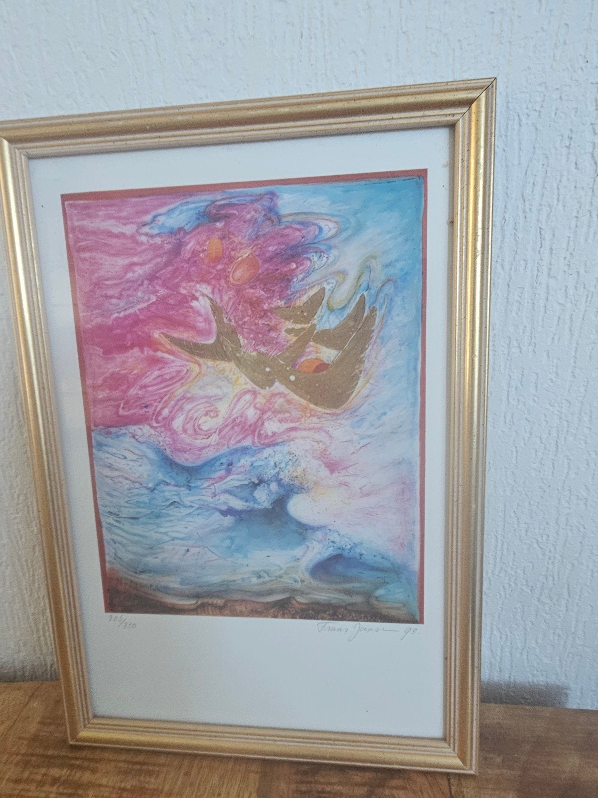 kleurenlitho van de kunstenaar Frans Jansen uit 1993, Antiek en Kunst, Ophalen of Verzenden