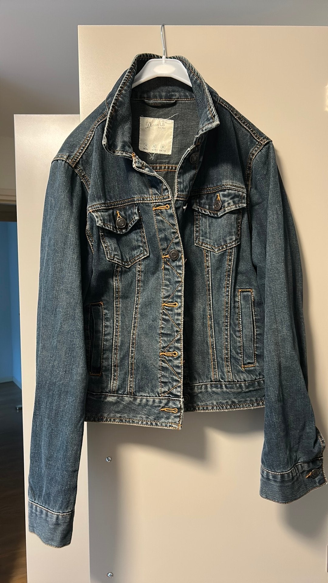 Leuke spijkerjas maat 40 dames Primark, Ophalen of Verzenden, Zo goed als nieuw, Maat 38/40 (M), Blauw