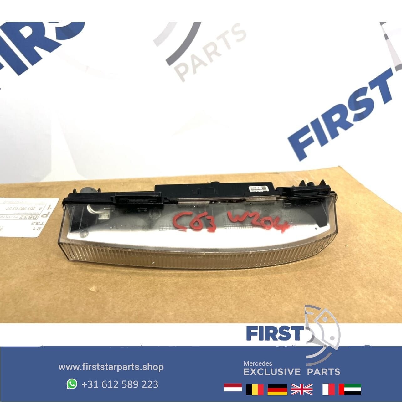 W204 C63 AMG MISTLAMP Origineel Mercedes C KLASSE C204 S204, Gebruikt, -, Ophalen of Verzenden, -