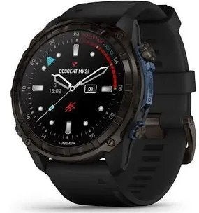 Garmin Descent MK3i - 51 mm Silicone Strap, Zwart, Garmin, Nieuw, Ophalen of Verzenden