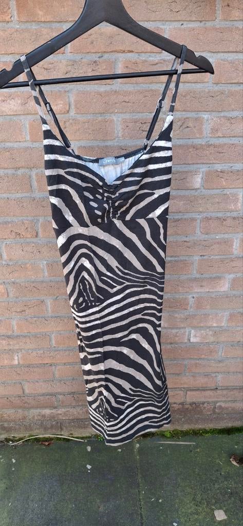 Zomerjurkje Geisha - Zebraprint - Maat S/36, Geisha, Zwart, Ophalen of Verzenden, Maat 36 (S)