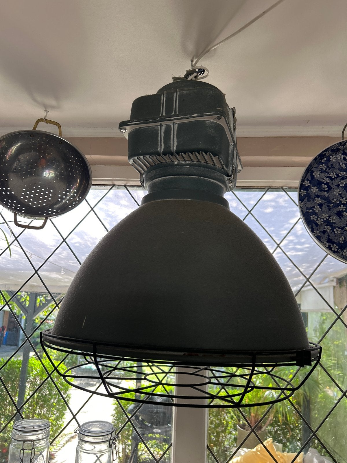 Grote industriële lamp, Ophalen, Gebruikt, Metaal, E27 (groot)