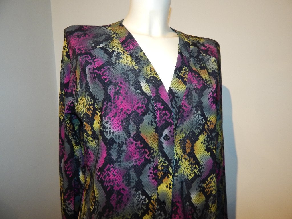 Studio Anneloes travel stof blouse print felle kleuren M, Maat 38/40 (M), Studio Anneloes, Zo goed als nieuw, Meerkleurig