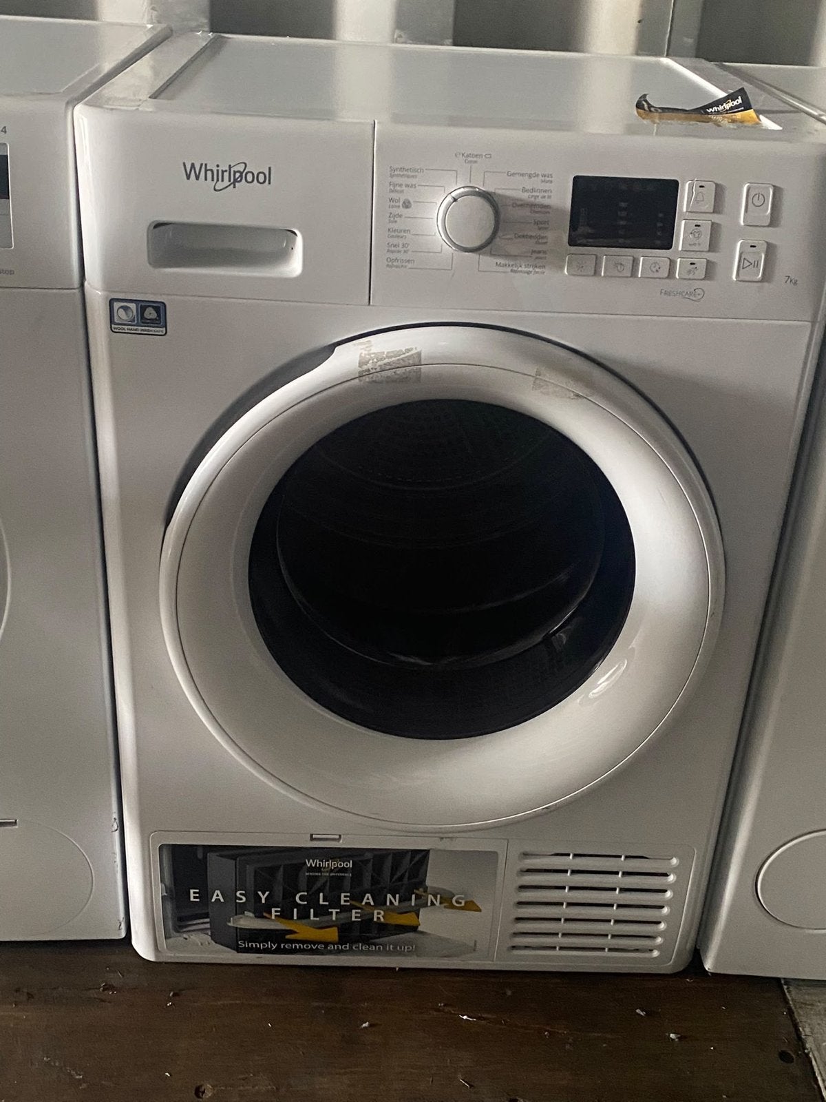 Whirlpool condensdroger 7 kg - Zo goed als nieuw, 6 tot 8 kg, Ophalen of Verzenden, Zo goed als nieuw, Voorlader
