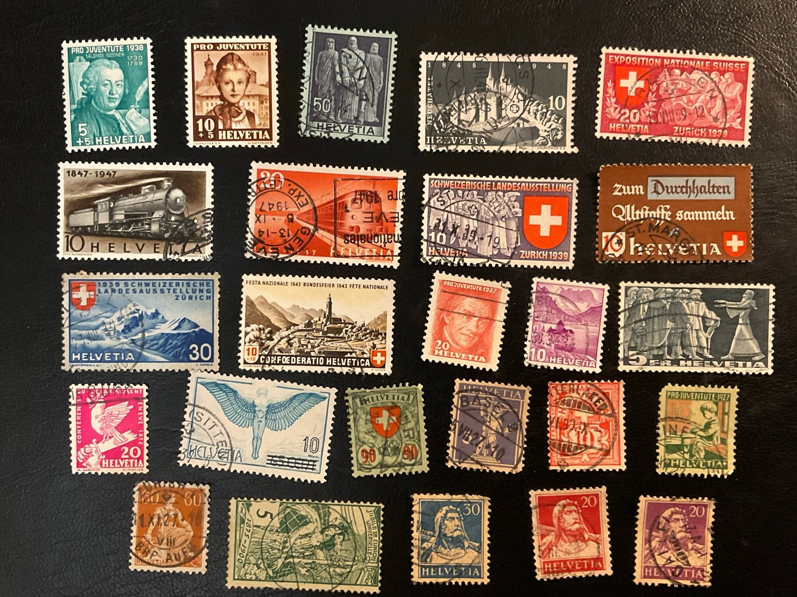 Klassieke Zwitserse Postzegels (Helvetia) 1920-1940, Verzenden, Gestempeld