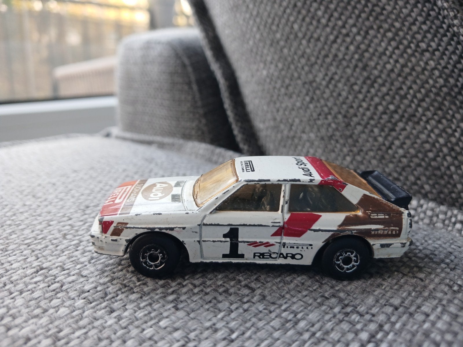 Matchbox/Lesney Audi Quattro 1:58 Jaren '80, Ophalen of Verzenden, Gebruikt
