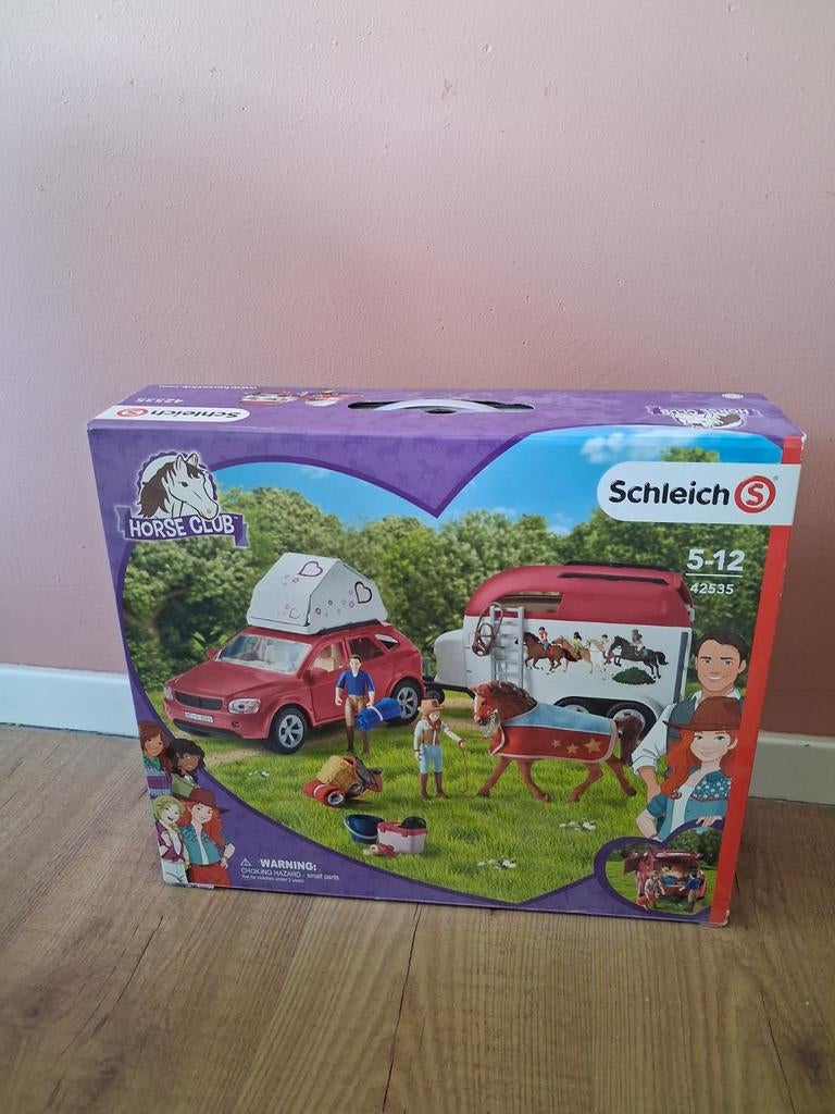 Schleich 42535 Paarden Avontuur met Auto en Trailer, Ophalen of Verzenden, Gebruikt